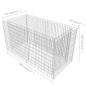 Preview: Gabionen-Hochbeet Stahl 180×90×100 cm Silbern
