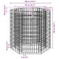 Preview: Sechseckiges Gabionen-Hochbeet 100×90×100 cm