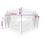 Preview: Sechseckiges Gabionen-Hochbeet 160×140×50 cm