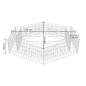 Preview: Sechseckiges Gabionen-Hochbeet 200x173x40 cm
