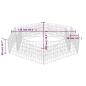 Preview: Sechseckiges Gabionen-Hochbeet 200x173x40 cm
