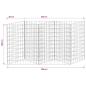 Preview: Gabionenkorb Pflanzkasten Gemüse-Hochbeet Stahl 120×30×100 cm