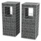 Preview: Gabionenkorb Pfosten/Pflanzkasten 2 Stk. Stahl 50×50×120 cm