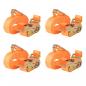 Preview: ARDEBO.de - Ratschen-Spanngurte 4 Stk 0,4 Tonnen 6m×25mm Orange