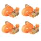 Preview: Ratschen-Spanngurte 4 Stk 0,4 Tonnen 6m×25mm Orange