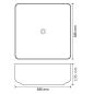 Preview: Waschbecken Keramik Quadratisch Schwarz 38 x 38 x 13,5 cm