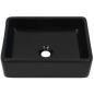 Preview: Waschbecken Keramik Rechteckig Schwarz 41 x 30 x 12 cm