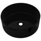 Preview: Waschbecken Keramik Rund Schwarz 40 x 15 cm