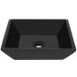 Preview: Waschbecken Keramik Quadratisch Schwarz 41,5 x 41,5 x 12 cm