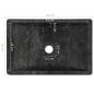 Preview: Waschbecken 45x30x12 cm Marmor Hochglanz-Schwarz