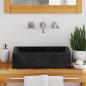 Preview: Waschbecken 45x30x12 cm Marmor Hochglanz-Schwarz