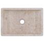 Preview: Waschbecken 45x30x12 cm Marmor Hochglanz-Creme