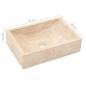 Preview: Waschbecken 45x30x12 cm Marmor Hochglanz-Creme