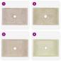 Preview: Waschbecken 45x30x12 cm Marmor Hochglanz-Creme
