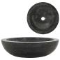 Preview: Waschbecken 40x12 cm Marmor Schwarz