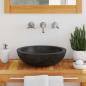 Preview: Waschbecken 40x12 cm Marmor Schwarz