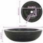 Preview: Waschbecken 40x12 cm Marmor Schwarz