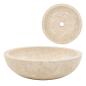 Preview: Waschbecken 40x12 cm Marmor Creme
