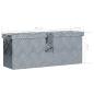 Preview: Aluminiumkiste 48,5 x 14 x 20 cm Silbern