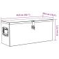 Preview: Aluminiumkiste 76,5×26,5×33 cm Silbern