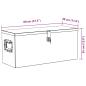 Preview: Aluminiumkiste 80×30×35 cm Silbern 