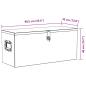 Preview: Aluminiumkiste 90,5×35×40 cm Silbern 