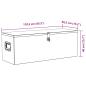 Preview: Aluminiumkiste 110,5×38,5×40 cm Silbern 