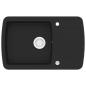 Preview: Granitspüle Einzelbecken Schwarz