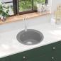 Preview: Granitspüle Einzelbecken Rund Grau 