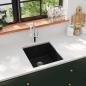 Preview: Granitspüle Einzelbecken Schwarz