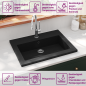 Preview: Granitbecken 600×450×120 mm Schwarz