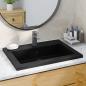Preview: Granitbecken 600×450×120 mm Schwarz