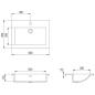 Preview: Granitbecken 600×450×120 mm Grau