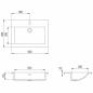 Preview: Granitbecken 600×450×120 mm Weiß
