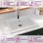 Preview: Granitbecken 600×450×120 mm Weiß
