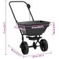 Preview: Handstreuwagen Salzstreuer PVC und Stahl 92x46x70 cm 15 L