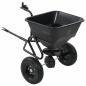 Preview: Handstreuwagen Salzstreuer zum Ziehen PVC Stahl 125x74x79cm 45L