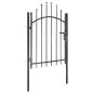 Preview: Gartentor Stahl 1x1,75 m Schwarz