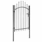 Preview: Gartentor Stahl 1 x 2 m Schwarz