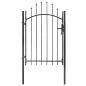 Preview: Gartentor Stahl 1 x 2 m Schwarz