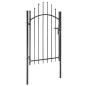 Preview: Gartentor Stahl 1 x 2 m Schwarz