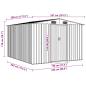 Preview: Gartenhaus 257x298x178 cm Metall Grau