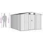 Preview: Gartenhaus 257x298x178 cm Metall Grau