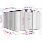 Preview: Gartenhaus 257x298x178 cm Metall Grau