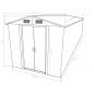 Preview: Gartenhaus 257x298x178 cm Metall Grau