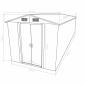 Preview: Gartenhaus 257x298x178 cm Metall Grau