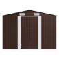 Preview: Gerätehaus 257x489x181 cm Metall Braun