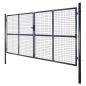 Preview: Mesh-Gartentor Verzinkter Stahl 289 x 175 cm Grau