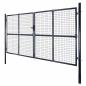 Preview: Mesh-Gartentor Verzinkter Stahl 289 x 175 cm Grau