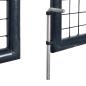 Preview: Mesh-Gartentor Verzinkter Stahl 289 x 175 cm Grau